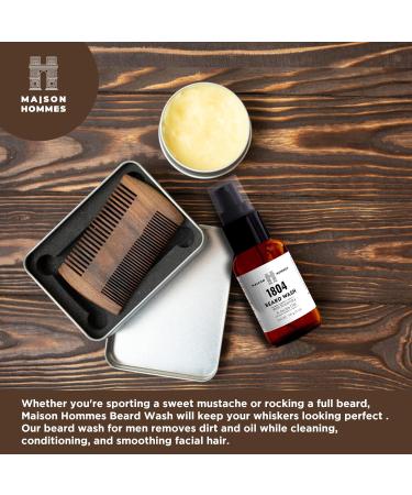 Beard Wash with Organic Jojoba & Rosemary Oil | Softens & Conditions for Grooming | Best Beard Care Product for Growth & Moisture - Buy Online on GoSupps.com