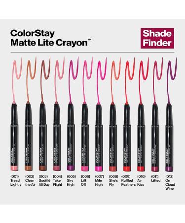 REVLON ColorStay Matte Lite Lipstick with Built-in Sharpener - Smudgeproof, Water-Resistant, Non-Drying - 001 Tread Lightly - Buy Online on GoSupps.com