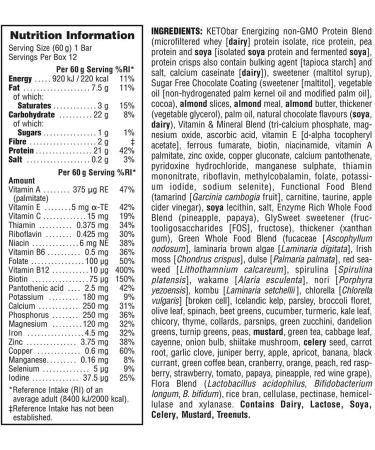 Nature's Plus KetoSlim High Protein Bar - Chocolate Almond Crunch (12 Bars, 2.1 oz Each) - Buy Online on GoSupps.com