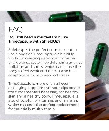 Hush & Hush ShieldUp - Immune Booster Energy Supplement - Brain Booster - Vitamin C, Maca Root, Turmeric and Organic Matcha Leaf Extract - Vegan, Gluten Free - 60 Capsules - Buy Online on GoSupps.com