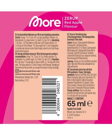 More Zerup Mixed 6 Series Bundle - Sugar-Free Syrup with Real Fruit Extracts | Vegan Zero Calories | 6 x 65ml - Made in Germany - Buy Online on GoSupps.com