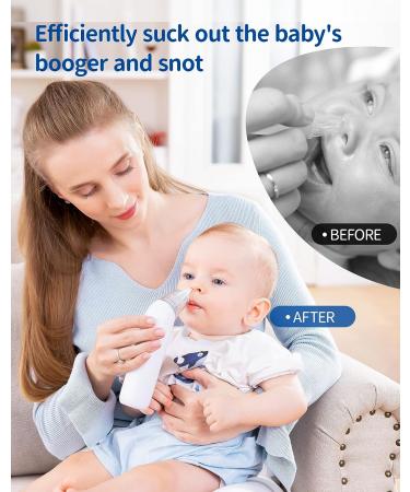 Rechargable Baby Nasal Aspirator with 3 Levels Power Suction - Electric Nose Sucker for Baby and Toddler with Music and Light Soothing Function - Buy Online on GoSupps.com