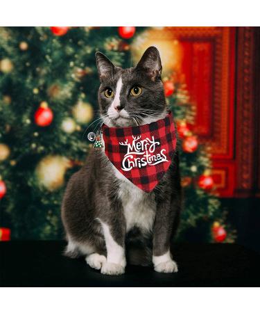 STMK Holiday Cat Bandana Collar with Bell - Festive Christmas, Thanksgiving, Halloween Design for Cats and Kittens - Buy Online on GoSupps.com