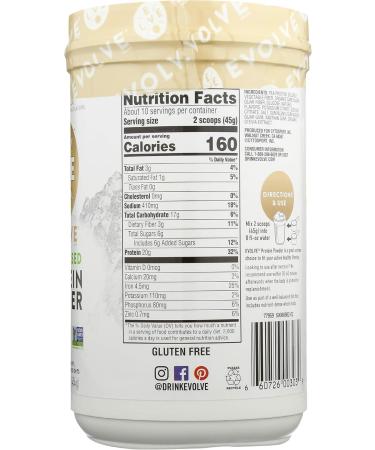 EVOLVE Ideal Vanilla Protein Powder 16 OZ - Plant-Based Dairy-Free High-Protein Supplement for Fitness & Health - Buy Online on GoSupps.com