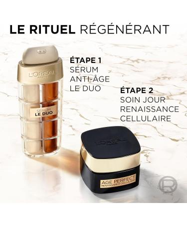 L Or al Paris- 2 in 1 Anti-Aging Serum Le Duo - Collagen Booster Formula - Vitamins B3 and Cg - Age Perfect - Capacity: 30 ml - Buy Online on GoSupps.com