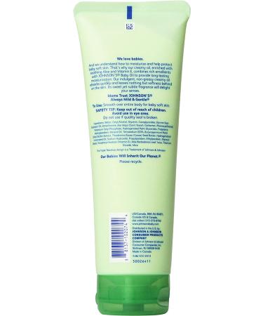 Johnson's Baby Creamy Oil with Aloe and Vitamin E 8oz - Pack of 2 - Buy Online on GoSupps.com