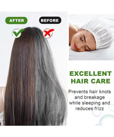 4 Pcs White Mesh Sleep Bonnet Hair Nets for Women - Night Sleep Cap Hat - Buy Online on GoSupps.com