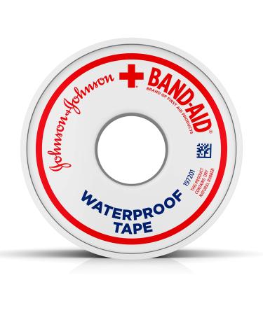 Band-Aid Brand of First Aid Products 100% Waterproof Self-Adhesive Medical Tape Roll to Secure Bandages, Durable First Aid Wound Care Bandaging Tape, 1 Inch by 10 Yards (Pack of 2) 2 Count (Pack of 1)