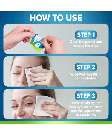 JJ CARE Eyelid Cleaning Wipes - 80 Individually Wrapped Hypoallergenic Eye Scrub Pads for Irritated Itchy & Dry Eyes - Unscented Moisturizing Wipes - Buy Online on GoSupps.com