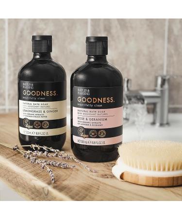Baylis & Harding Goodness Lemongrass & Ginger Natural Bubble Bath 16.9 fl. oz (Pack of 3) - Biodegradable Formula - Vegan Friendly - Buy Online on GoSupps.com