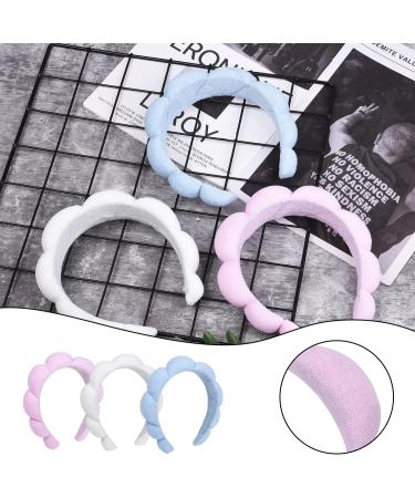 MFUOE Spa Sponge Headband Mimi and Co Spa Headband for Women Girls Sponge Terry Towel Cloth Fabric HeadBand for Face Washing Makeup Removal Shower Skincare (Pink) - Buy Online on GoSupps.com