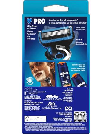 Gillette Proshield Chill Mens Razor Handle + 3 Blade Refills Handle + 3 Refills (ProShield Chill) - Buy Online on GoSupps.com