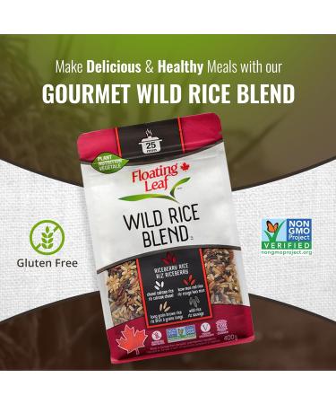 Pack of 3 x 400g Wild Rice Blend with Long Grain Brown Rice Chusei Calrose Rice Riceberry Rice Black Rice Kow Mun Red Jasmine Rice Non Gluten Non-GMO Kosher and Vegan - Floating Leaf - Buy Online on GoSupps.com