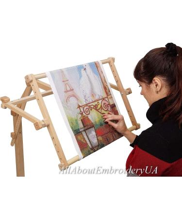 Organic Beech Wood Adjustable Frame Stand for Needlework - 15.75x22.05 Cross Stitch Embroidery Holder - Buy Online on GoSupps.com