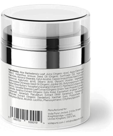 Voila Pure - RETINOL CREAM - Moisturizer - For Face & Neck - 2.5% Slow Release Retinol - Infused With Hyaluronic Acid & Vitamin E - Use Day & Night For Best Anti-Ageing & Acne Results - 1.7fl Oz - Buy Online on GoSupps.com