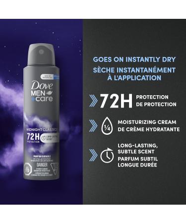 Dove Men+Care Dry Spray Antiperspirant deodorant for 72H sweat & odour protection Midnight Classico with Triple Defense Technology 107 g - Buy Online on GoSupps.com