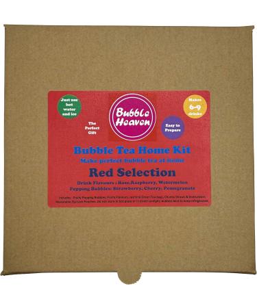 Fruity Red Selection Boba Bubble Tea Make at Home Kit 6-9 Extra Large Drinks - Buy Online on GoSupps.com