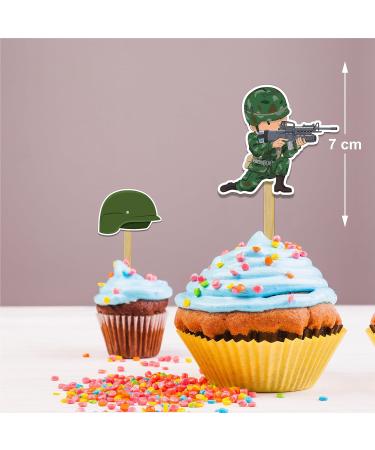 Seyal Cool Army Trops cupcake topper Seyal Cool Army Trops Cupcake Topper - Buy Online on GoSupps.com