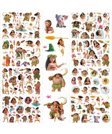 Moana Temporary Tattoos Stickers - Birthday Party Supplies, Decorations & Favors for Boys and Girls - 8 Sheets - Buy Online on GoSupps.com