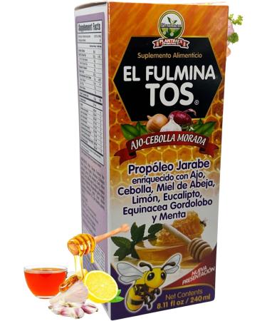 Fulminatos EL FULMINA TOS Propoleo +AJO + CEBOLLA +Miel+Limon+Eucalipto+Equinacea+Gordolobo & Menta (Propolis Syrup W/Garlic and Onion) 8.11 fl oz Nutritional Supplement Cough Syrup FULMINA TOS - Buy Online on GoSupps.com