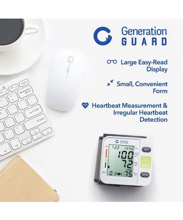 Generation Guard Clinical Automatic Blood Pressure Monitor with FDA Approval and Portable Case - Irregular Heartbeat Detection, Adjustable Wrist Cuff - for Health Monitoring - Buy Online on GoSupps.com