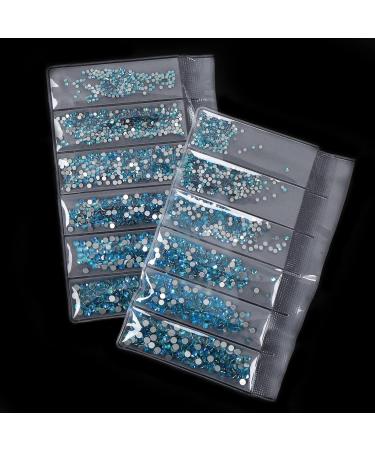 Jollin 30015 3456pcs Flatback Rhinestones Glass Charms Diamantes Gems Stones for Nail Art 6 Size ss4-ss12 Aquamarine AB - Buy Online on GoSupps.com
