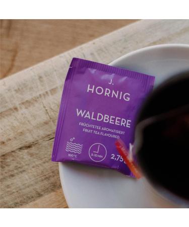 J. Hornig Wild Berry Fruit Tea - 100 Bags | Fruity-Berry Taste & Intense Aroma | International Shipping Available - Buy Online on GoSupps.com