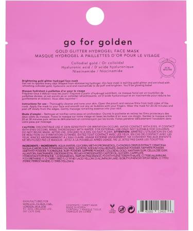 Holler and Glow Go For Golden Gold Glitter Hydrogel Face Mask - Buy Online on GoSupps.com
