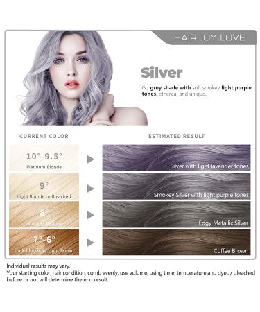 HJL Silver Hair Dye | Permanent Ammonia-Free Color with Comb Applicator | Easy-to-Use Hair Coloring Cream Kit - Buy Online on GoSupps.com