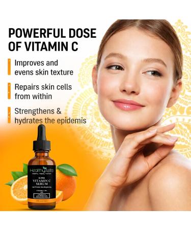 HealthyAsia Black Label Super C Vitamin C Serum for Face Brightening & Anti-Aging Facial Treatment for Radiant Skin Firming & Hydrating Formula with Stabilized Vitamin C 1 fl oz (30ml) - Buy Online on GoSupps.com