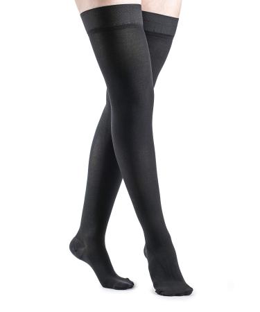 Sigvaris Access 972NSLW99 20-30 mmHg Womens Closed Toe Thigh Highs Black Small and Long by Sigvaris SL - Small Long Black - Buy Online on GoSupps.com