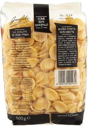 Garofalo Orecchiette Pasta 500g - Authentic Italian Pasta - 1 Pack - Buy Online on GoSupps.com