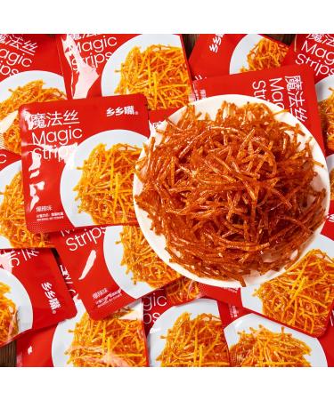 MKSDDF - Chinese Snacks Spicy Strips LatioLatioa Spicy Strips Asian Snacks 20g * 10 packs of spicy Chinese noodles Spicy strips delicious spicy noodles spicy snacks - Buy Online on GoSupps.com