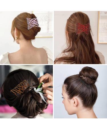 CCbeauty Magic Hair Comb Set - 6pcs Double Slide Stretching Hairpins for Women | Decorative Elastic Beaded Clips for Popular Hairstyles - Buy Online on GoSupps.com
