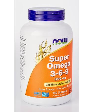 Now Foods Super Omega 3-6-9, 1200mg, 180 Softgels â€“ Premium Omega Fatty Acids for Heart & Joint Health - Buy Online on GoSupps.com