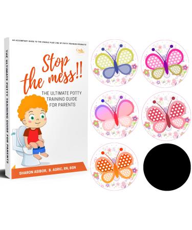 Potty Training Seat Magic Sticker Butterfly toddler Potty Training Toilet Color Changing Sticker 5 Pack Toilet targets with FREE potty e book | Use with/Without Potty chart or potty training watches - Buy Online on GoSupps.com
