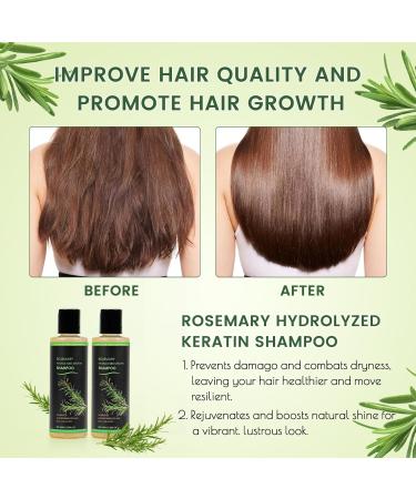 Lot de 2 shampoings romarin shampooing bio au romarin pour la croissance des cheveux shampooing naturel la k ratine renforce les cheveux fins sans force lutte contre les probl mes de perte de - Buy Online on GoSupps.com