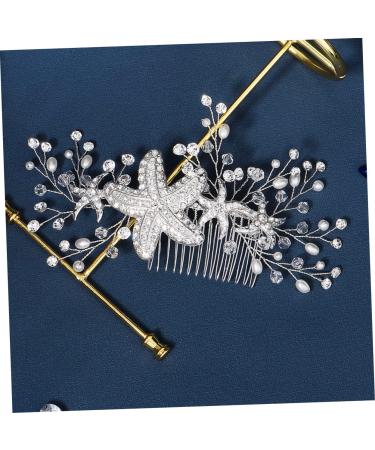 Angoily Starfish Hair Comb Hair Comb Pearl Ornaments Decorative Hair Combs Rhinestone Jewelry Tiara Wedding Hair Accessories for Brides Korean Hair up Pearl (plastic) Banquet - Buy Online on GoSupps.com