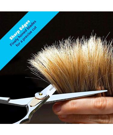 Equinox Professional Razor Edge Hair Cutting Scissors Set - 6.5 Inches - Barber Shears Kit for Men/Women - Silver - Buy Online on GoSupps.com