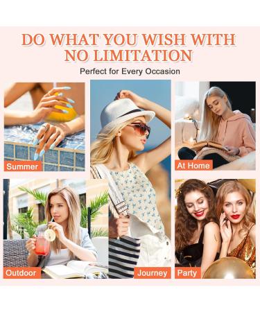  Ceboic Set of 24 short square acrylic press-on nails with glitter - 12 sizes - Full coverage - With gel glue - Buy Online on GoSupps.com