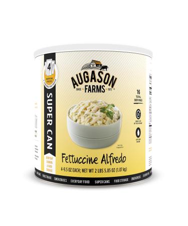 Augason Farms Fettuccine Alfredo Super CAN No. 10 Can with 4 Pouches Emergency Food Storage Everyday Meal Prep