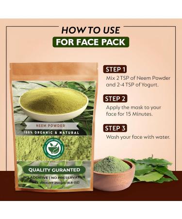 Neem Leaf Powder 8.8 OZ 100% Pure Azadirachta Indica | Traditional Ayurvedic Herb for Skin, Immune, and Detox Support 8.8 Ounce (Pack of 1) - Buy Online on GoSupps.com