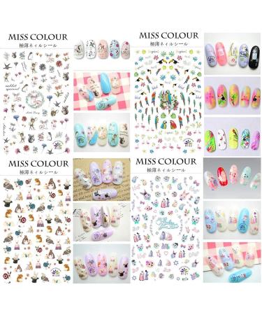 Kalolary 840+ Pattern Animals Nail Stickers | Self-Adhesive Nail Art for Girls | DIY Decorations for Kids' Birthdays - Buy Online on GoSupps.com