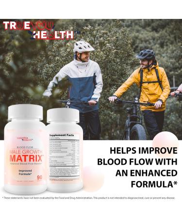 Male Growth Matrix Pro - Our Best Max Blood Flow Circulation Supplement for Men - Advanced Blood Flow Circulation Booster Supplement - Gingko Biloba Blood Flow Booster for Mens Growth Matrix for Men - Buy Online on GoSupps.com