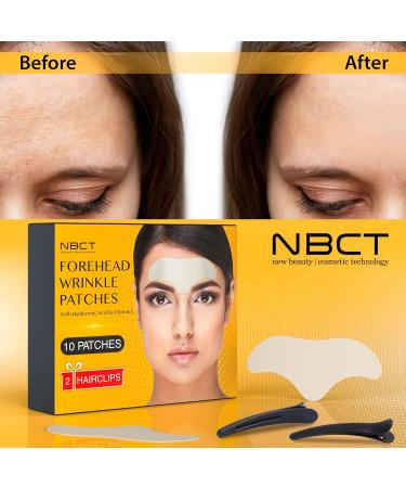 NBCT Forehead Wrinkle Patches 10 Pack - Aloe Vera Facial Strips for Treatment of Face Wrinkles - Hydrolyzed Collagen Patche for Youthful Skin - Face Tape For Wrinkles - Wrinkle Forehead Patches - Buy Online on GoSupps.com