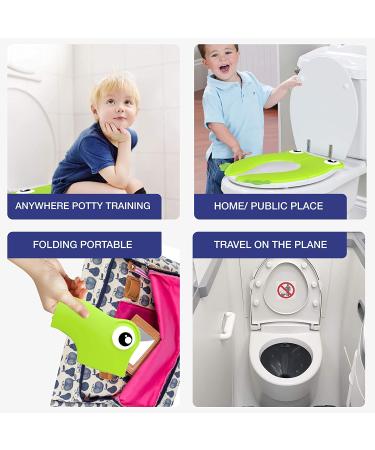Portable Folding Large Non-Slip Potty Training Seat for Kids - Boys & Girls Toilet Seat Cover for Travel - Buy Online on GoSupps.com