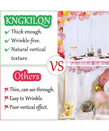 10x10FT White Party Curtains for Events - Wedding, Baby Shower, Birthday, Home Photo Backdrop - 2 Panels - 5x10FT Each - Buy Online on GoSupps.com