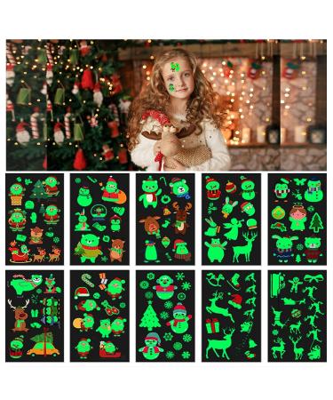 120 Glow in the Dark Waterproof Cartoon Stickers for Laptop & Kids - Luminous Temporary Tattoos, Perfect Party Decorations & Favors for Boys & Girls - Christmas Gift Idea - Buy Online on GoSupps.com