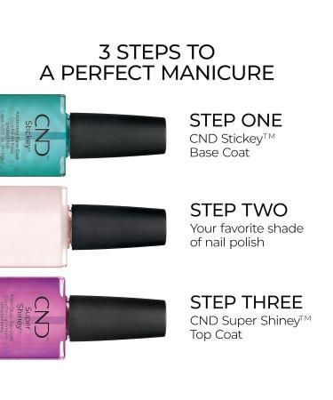 CND Super Shiney Nail Polish - High Gloss Top Coat & Sticky Anchoring Base Coat 0.5 Fl Oz | International Shipping Available - Buy Online on GoSupps.com