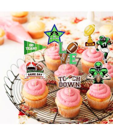 Ercadio 24 Pack Rugby Ball Cupcake Toppers Touchdown American Football Cupcake Picks Love Rugby Cupcake Toppers Rugby Cake Decor for Rugby Sports Theme Birthday Party Cake Supplies A-touch Down - Buy Online on GoSupps.com